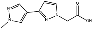 (1-methyl-1H,1H-3,4-bipyrazol-1-yl)acetic acid Struktur