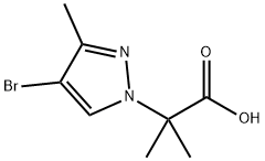 2-(4-Bromo-3-methyl-1H-pyrazol-1-yl)-2-methylpropanoic acid Struktur