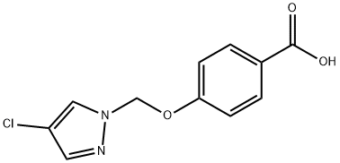 4-[(4-Chloro-1H-pyrazol-1-yl)methoxy]benzoic acid Struktur