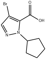 4-Bromo-1-cyclopentyl-1H-pyrazole-5-carboxylic acid Struktur