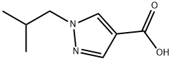 1-(2-Methylpropyl)-1H-pyrazole-4-carboxylic acid Struktur