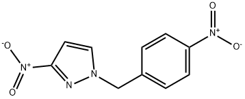 3-nitro-1-[(4-nitrophenyl)methyl]-1H-pyrazole 化学構造式