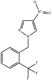 4-nitro-1-{[2-(trifluoromethyl)phenyl]methyl}-1H-pyrazole, 1006526-27-7, 结构式