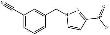 3-[(3-nitro-1H-pyrazol-1-yl)methyl]benzonitrile, 1006569-15-8, 结构式