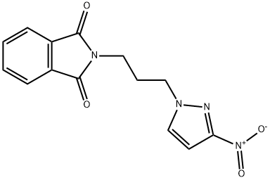 2-[3-(3-nitro-1H-pyrazol-1-yl)propyl]-2,3-dihydro-1H-isoindole-1,3-dione Struktur