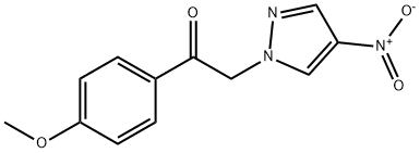 1-(4-methoxyphenyl)-2-(4-nitro-1H-pyrazol-1-yl)ethan-1-one 结构式