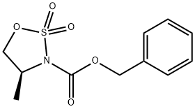 (S)-benzyl 4-methyl-1,2,3-oxathiazolidine-3-carboxylate 2,2-dioxide Struktur