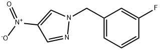 1-[(3-fluorophenyl)methyl]-4-nitro-1H-pyrazole Struktur