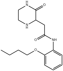 N-(2-butoxyphenyl)-2-(3-oxopiperazin-2-yl)acetamide Structure