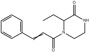 3-ethyl-4-[(E)-3-phenylprop-2-enoyl]piperazin-2-one Structure