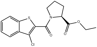 ethyl 1-[(3-chloro-1-benzothien-2-yl)carbonyl]prolinate,1009251-61-9,结构式