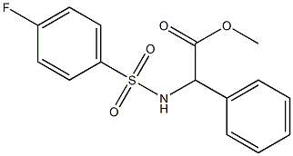 (4-Fluoro-benzenesulfonylamino)-phenyl-acetic acid methyl ester Struktur