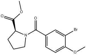 methyl 1-(3-bromo-4-methoxybenzoyl)prolinate Struktur
