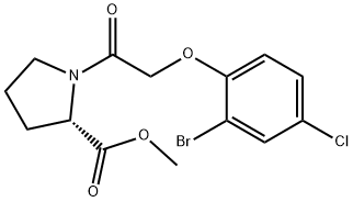 methyl 1-[(2-bromo-4-chlorophenoxy)acetyl]prolinate Struktur