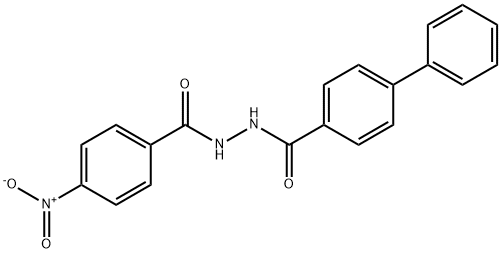 N'-(4-nitrobenzoyl)-4-biphenylcarbohydrazide Struktur