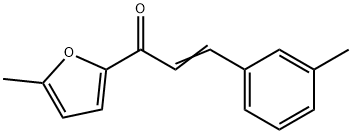 (2E)-1-(5-methylfuran-2-yl)-3-(3-methylphenyl)prop-2-en-1-one Struktur