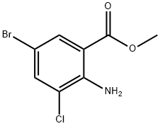 2-Amino-5-bromo-3-chloro-benzoic acid methyl ester Structure