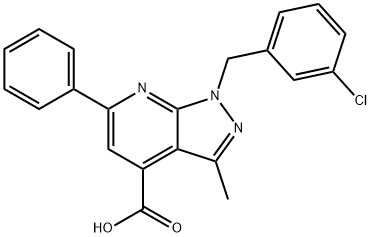 1-(3-Chlorobenzyl)-3-methyl-6-phenyl-1H-pyrazolo[3,4-b]pyridine-4-carboxylic acid|1-(3-氯苄基)-3-甲基-6-苯基-1H-吡唑并[3,4-B]吡啶-4-羧酸