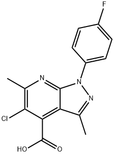 5-Chloro-1-(4-fluorophenyl)-3,6-dimethyl-1H-pyrazolo[3,4-b]pyridine-4-carboxylic acid|