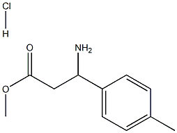 Methyl 3-amino-3-(p-tolyl)propanoate HCl 化学構造式