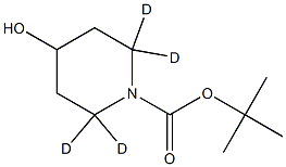 1-Boc-4-PIPERIDINOL-2,2,6,6-D4 化学構造式