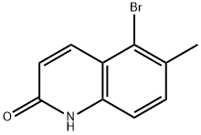 5-bromo-6-methylquinolin-2-ol Struktur