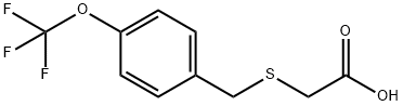 (4-Trifluoromethoxy-benzylsulfanyl)-acetic acid Struktur