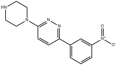 3-(3-nitrophenyl)-6-(piperazin-1-yl)pyridazine Structure