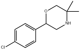 2-(4-chlorophenyl)-5,5-dimethylmorpholine Structure