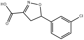 5-(3-氯苯基)-4,5-二氢-1,2-噁唑-3-羧酸,1018052-82-8,结构式