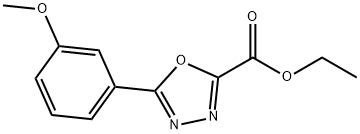 Ethyl 5-(3-methoxyphenyl)-1,3,4-oxadiazole-2-carboxylate Struktur