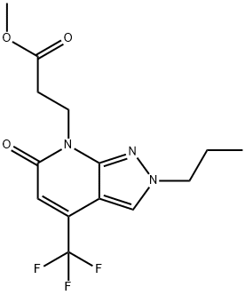 methyl 3-[6-oxo-2-propyl-4-(trifluoromethyl)-2,6-dihydro-7H-pyrazolo[3,4-b]pyridin-7-yl]propanoate Structure