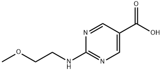 2-(2-Methoxy-ethylamino)-pyrimidine-5-carboxylic acid,1019111-28-4,结构式