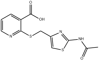 2-(2-Acetylamino-thiazol-4-ylmethylsulfanyl)-nicotinic acid Struktur