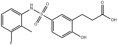 3-[5-[(3-fluoro-2-methylphenyl)sulfamoyl]-2-hydroxyphenyl]propanoic acid Structure