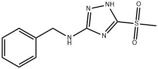 N-benzyl-3-methanesulfonyl-1H-1,2,4-triazol-5-amine, 1020966-14-6, 结构式