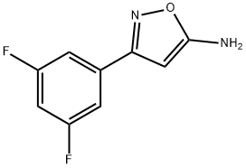 3-(3,5-二氟苯基)-1,2-噁唑-5-胺,1020996-82-0,结构式