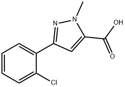 3-(2-chlorophenyl)-1-methyl-1H-pyrazole-5-carboxylic acid 结构式