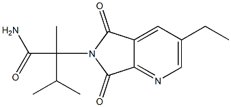 2-(3-ethyl-5,7-dioxopyrrolo[3,4-b]pyridin-6-yl)-2,3-dimethylbutanamide 化学構造式