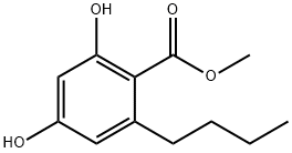2,4-dihydroxy-6-n-butylbenzoic acid, methyl ester 化学構造式