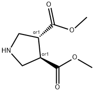 Dimethyl trans-(+/-)-pyrrolidine-3,4-dicarboxylate Structure