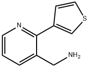 [2-(thiophen-3-yl)pyridin-3-yl]methanamine 结构式