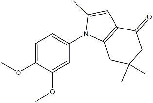 1-(3,4-dimethoxyphenyl)-2,6,6-trimethyl-5,7-dihydroindol-4-one Structure