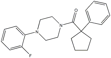 [4-(2-fluorophenyl)piperazin-1-yl]-(1-phenylcyclopentyl)methanone Structure