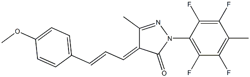 1025594-46-0 4-[3-(4-methoxyphenyl)prop-2-enylidene]-5-methyl-2-(2,3,5,6-tetrafluoro-4-methylphenyl)pyrazol-3-one