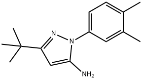 3-TERT-ブチル-1-(3,4-ジメチルフェニル)-1H-ピラゾール-5-アミン 化学構造式