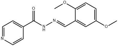 N'-[(E)-(2,5-dimethoxyphenyl)methylidene]pyridine-4-carbohydrazide Struktur