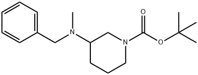 ピペリジン-1-カルボン酸TERT-ブチル3-(N-ベンジル-N-メチルアミノ) 化学構造式