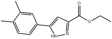 ethyl 5-(3,4-dimethylphenyl)-1H-pyrazole-3-carboxylate, 1028418-20-3, 结构式