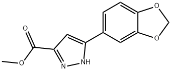 methyl 5-(1,3-benzodioxol-5-yl)-1H-pyrazole-3-carboxylate, 1029104-54-8, 结构式